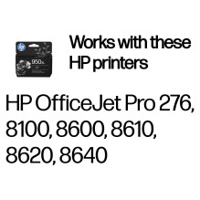 HP 950XL Didelės talpos originali juodo rašalo kasetė, juodo 53ml 1650Seiten HP 950XL Didelės talpos originali juodo rašalo kasetė, juodo 53ml 1650Seiten
