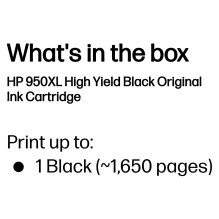 HP 950XL High Yield Black Original Ink Cartridge Schwarz 53ml 1650Seiten