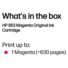 HP 953 Magenta Original Ink Cartridge Magenta 9ml 630Seiten HP 953 Magenta Original Ink Cartridge Magenta 9ml 630Seiten