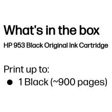 HP 953 Black Original Ink Cartridge Schwarz 20ml 900Seiten HP 953 Black Original Ink Cartridge Schwarz 20ml 900Seiten