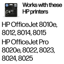 HP 912 Black Original Ink Cartridge Schwarz 6,5ml 250Seiten HP 912 Black Original Ink Cartridge Schwarz 6,5ml 250Seiten
