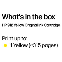HP 912 Yellow Original Ink Cartridge Yellow 2,9ml 315Seiten