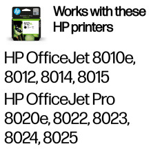 HP 912XL Didelės talpos originali juodo rašalo kasetė, juodo 18ml 720Seiten HP 912XL Didelės talpos originali juodo rašalo kasetė, juodo 18ml 720Seiten