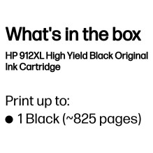 HP 912XL High Yield Black Original Ink Cartridge Schwarz 18ml 720Seiten