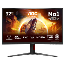 80 cm (31,5 colio) 1920 x 1080 pikselių AOC C32G4Z 16:9 „Full HD“ VA 4 ms 260 Hz HDR DisplayPort HDMI Aukštis VESA garsi