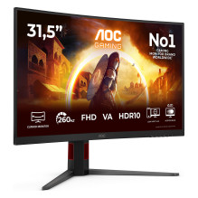 80 cm (31,5 colio) 1920 x 1080 pikselių AOC C32G4Z 16:9 „Full HD“ VA 4 ms 260 Hz HDR DisplayPort HDMI Aukštis VESA garsi