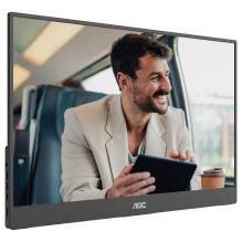 39,6 cm (15,6 colio) 1920 x 1080 pikselių AOC 16T20E2 16:9 „Full HD“ IPS 4 ms 60 HDMI garsiakalbis 39,6 cm (15,6 colio) 1920 x 1080 pikselių AOC 16T20E2 16:9 „Full HD“ IPS 4 ms 60 HDMI garsiakalbis