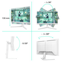 60,5 cm (23,8 colio) 1920 x 1080 pikselių Philips 24M2N3201P / 00 16:9 „Full HD“ Spartus IPS 1 ms 260 Hz HDR DisplayPort
