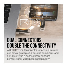 Stick USB-Stick 64GB PNY DUO LINK USB 3.2 OTG TYPE-A / C retail