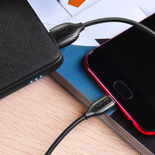 USB kabelis Borofone BX19 USB-A to MicroUSB 1.0m juodas USB kabelis Borofone BX19 USB-A to MicroUSB 1.0m juodas