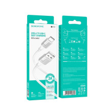 USB cable Borofone BX101 USB-A to USB-C 1.0m white USB cable Borofone BX101 USB-A to USB-C 1.0m white