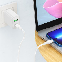 USB kabelis Hoco X93 PD20W USB-C į Lightning 2.0m baltas USB kabelis Hoco X93 PD20W USB-C į Lightning 2.0m baltas