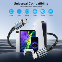 USB kabelis Choetech XCC-1015 USB-C to USB-C PD60W 2.0m juodas USB kabelis Choetech XCC-1015 USB-C to USB-C PD60W 2.0m juodas