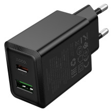 Charger Hoco N71 30W GaN USB-C / USB-A black