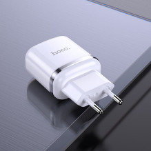 Įkroviklis Hoco N4 12W 2xUSB-A baltas Įkroviklis Hoco N4 12W 2xUSB-A baltas