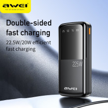 External battery Power Bank Awei P13K PD20W / QC22.5W 20000mAh black External battery Power Bank Awei P13K PD20W / QC22.5W 20000mAh black