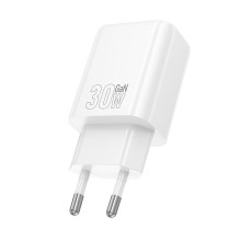 Įkroviklis Hoco N63 30W GaN USB-C / USB-A baltas