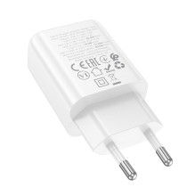 Įkroviklis Hoco N63 30W GaN USB-C / USB-A baltas