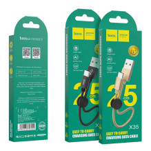 USB kabelis Hoco X35 Type-C 0.25m juodas USB kabelis Hoco X35 Type-C 0.25m juodas