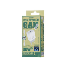 Įkroviklis Remax RP-U71 30W GaN USB-C + USB-C to USB-C cable 1.0m baltas Įkroviklis Remax RP-U71 30W GaN USB-C + USB-C to USB-C cable 1.0m baltas