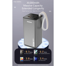 External battery Power Bank Dudao K65+ 65W 30000mAh black External battery Power Bank Dudao K65+ 65W 30000mAh black