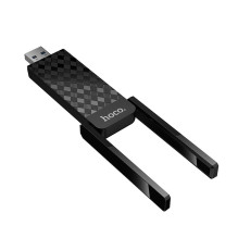 USB Wi-Fi adapteris Hoco HI34 Wi-Fi6 juodas USB Wi-Fi adapteris Hoco HI34 Wi-Fi6 juodas