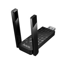 USB Wi-Fi adapteris Hoco HI34 Wi-Fi6 juodas USB Wi-Fi adapteris Hoco HI34 Wi-Fi6 juodas