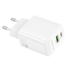 Įkroviklis Borofone BN29 30W USB-C / USB-A baltas