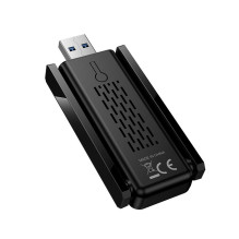 USB Wi-Fi adapteris Hoco HI34 Wi-Fi6 juodas USB Wi-Fi adapteris Hoco HI34 Wi-Fi6 juodas