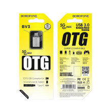 Adapter Borofone BV3 Type-C OTG gray Adapter Borofone BV3 Type-C OTG gray