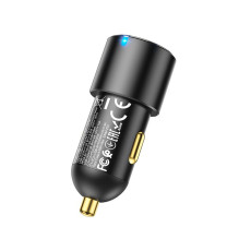 Automobilinis įkroviklis Hoco NZ6 PD45W 2xType-C / 1xUSB-A juodas Automobilinis įkroviklis Hoco NZ6 PD45W 2xType-C / 1xUSB-A juodas