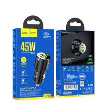 Automobilinis įkroviklis Hoco NZ6 PD45W 2xType-C / 1xUSB-A juodas Automobilinis įkroviklis Hoco NZ6 PD45W 2xType-C / 1xUSB-A juodas