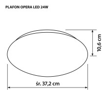 Lubų Šviestuvas - Activejet Opera LED 24W