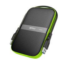 External hard drive HDD Silicon Power Armor A60 1TB Black-green (SP010TBPHDA60S3K)