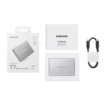 Išorinis SSD - Samsung MU-PD2T0G / WW 2 TB, 1050 MB / s Skaityti, Sidabrinė