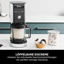 Food Processor - Ninja Creami Deluxe Ice Cream Maker 10-in-1 Black Silver