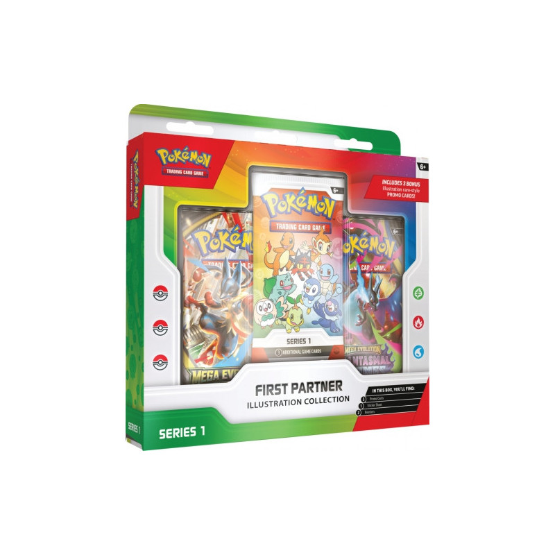 Žaislai, Žaidimai ir Kolekcionavimas - Pokémon TCG Pirmo Partnerio Iliustracijų Kolekcija Serija 1 - 3 Promo Kortelės