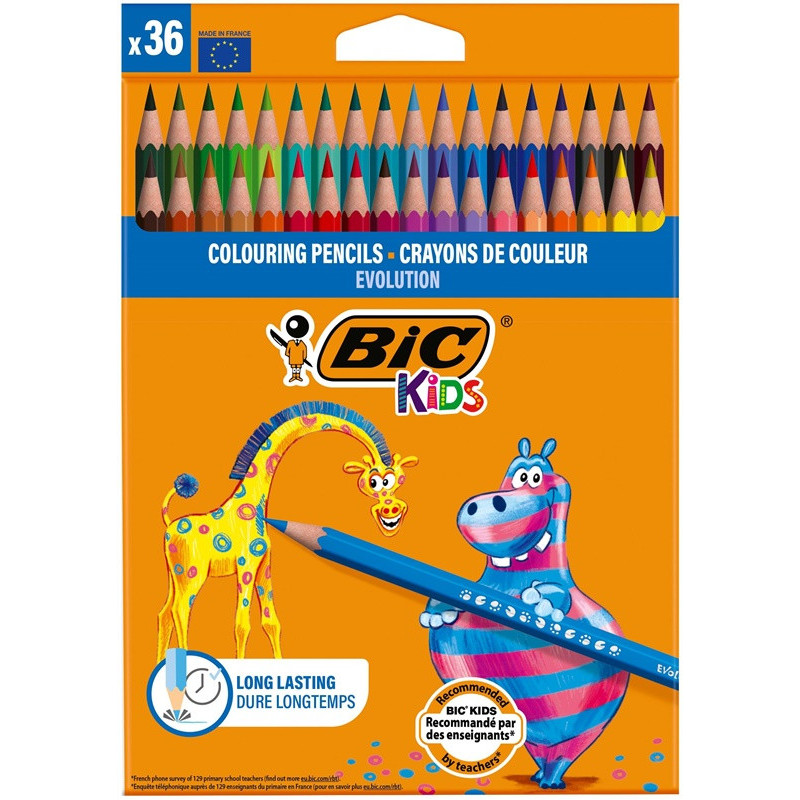 PIEŠTUKAI SPALVOTI BIC EVOLUT 36SPALVOS