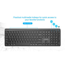 KEYBOARD WRL SLIM 2.4G+BT US / KB-WPS-03 GEMBIRD