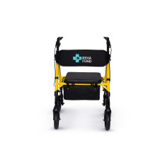 Four-wheel Rehabilitation Walker Marsylia, Yellow RF-617 / Ż REHAFUND Four-wheel Rehabilitation Walker Marsylia, Yellow RF-617 / Ż REHAFUND