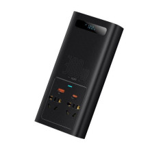 Baseus Automobilio maitinimo keitiklis IGBT 300W / 220V (C+U + Dvigubas ES kištukas) su 12V gnybtų laidais (0,40 m) ir c Baseus Automobilio maitinimo keitiklis IGBT 300W / 220V (C+U + Dvigubas ES kištukas) su 12V gnybtų laidais (0,40 m) ir c