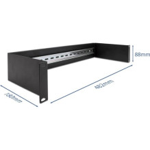DELOCK 19" Hutschienenpanel 2 HE Black DELOCK 19" Hutschienenpanel 2 HE Black