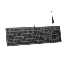 A4Tech FSTYLER FX60H (White Backlit) keyboard USB QWERTY Black, Grey A4Tech FSTYLER FX60H (White Backlit) keyboard USB QWERTY Black, Grey