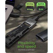 Geh. IcyBox for NVMe M.2 SATA M.2 SSD Geh. IcyBox for NVMe M.2 SATA M.2 SSD