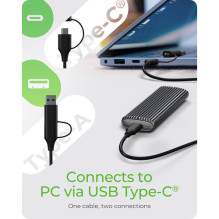 Geh. IcyBox for NVMe M.2 SATA M.2 SSD Geh. IcyBox for NVMe M.2 SATA M.2 SSD