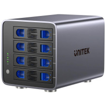 Kieszeń Unitek Obudowa RAID do disku SATA 2.5'' / 3.5'' 8 trybów 80TB USB-C