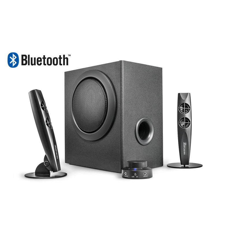 Wavemaster STAX BT 2.1 Bluetooth ausinės, juodos, mažmeninės prekybos