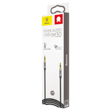 Baseus Audio Yiven M30 Kabelis 1.5M Silver / juodas (CAM30-CS1)