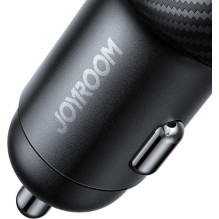 Joyroom Car Charger with Digital Display, C+C+U, 30W, Black (JR-CCD04)