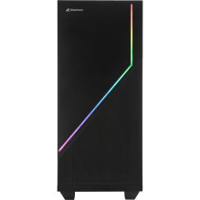 Sharkoon RGB FLOW (juodas, Seitenteil arba grūdintas stiklas) Sharkoon RGB FLOW (juodas, Seitenteil arba grūdintas stiklas)